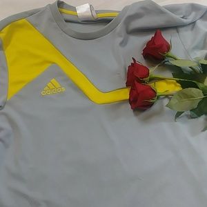 Yellow and grey Adidas long sleeve shirt